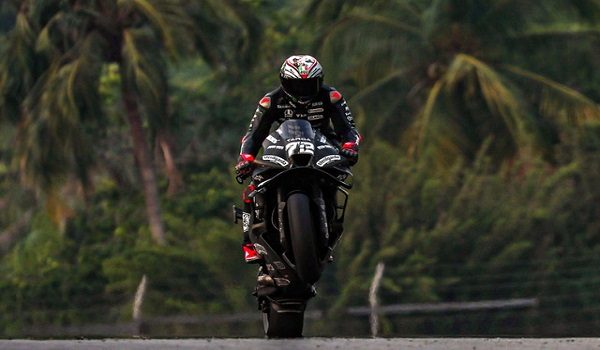 SEPANG, 5 Feb -- Aksi pelumba Aprilia Racing, Marco Bezzecchi pada hari ketiga Ujian Pra Musim MotoGP 2026 di Litar Antarabangsa Petronas Sepang hari ini.

--fotoBERNAMA (2026) HAK CIPTA TERPELIHARA